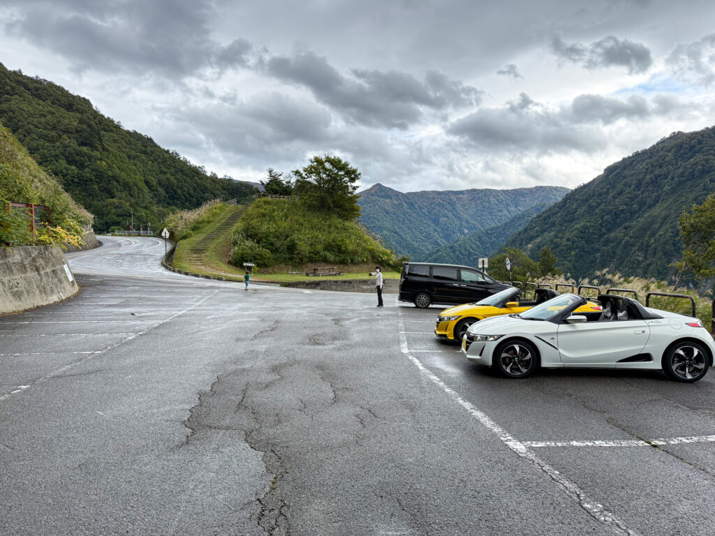 国見展望台で停車