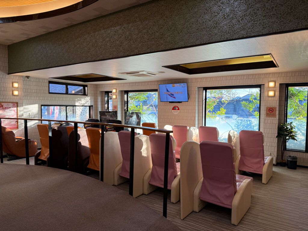 休憩スペースは充実しています。